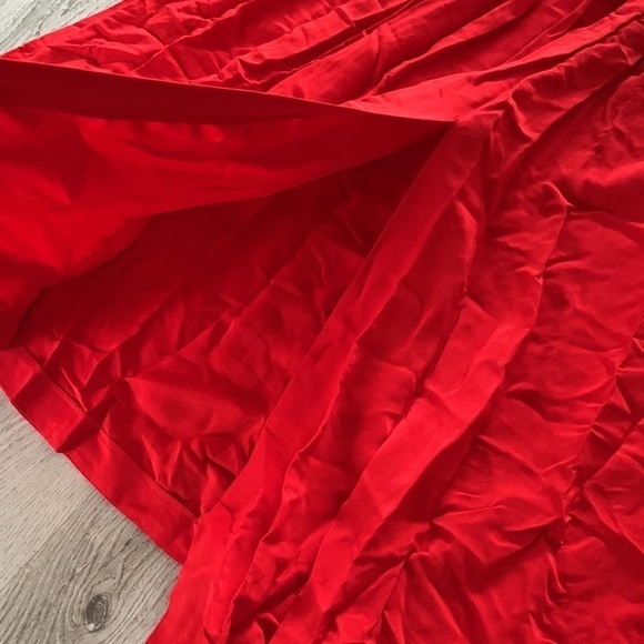 H&M Red Jacquard Weave Snake Faux Wrap Print Red‎ Long Dress Size 8 - Picture 15 of 15